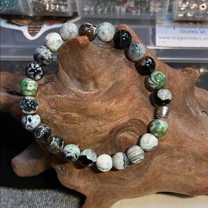 8mm Green fire agate